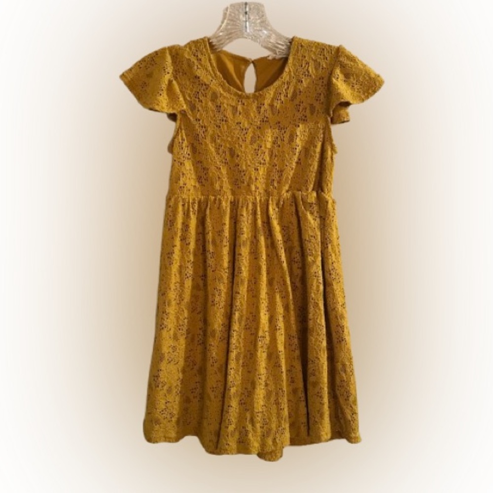 Maddie & Michelle Yellow Lace Dress 10 Cottagecore Fairycore Ethereal